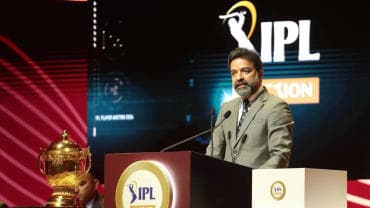 Arun Dhumal during IPL 2024 Auctions